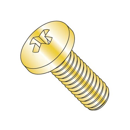 MS35206-237/6-32 x 1 3/4" Mil-Spec Machine Screws/Phillips/Pan/Steel/Cad Yellow (Carton: 3,000 pcs)
